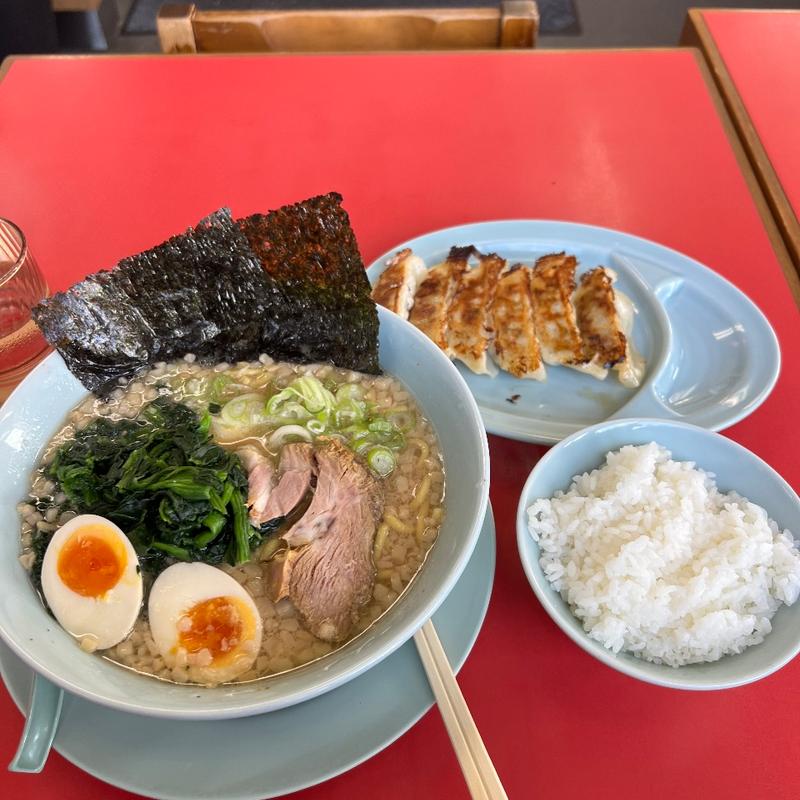 サービスセットB ほうれん草　味玉　背脂(ラーメン山岡家 越谷レイクタウン店)