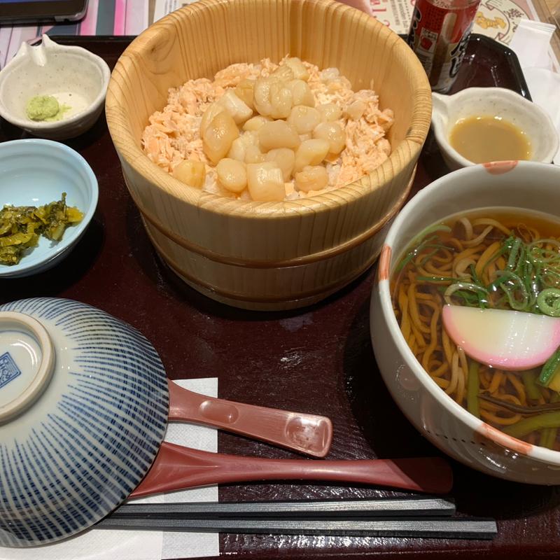 イタヤ貝バター醤油おひつごはん（小温そばセット(おひつごはん四六時中 イオン東浦店 )