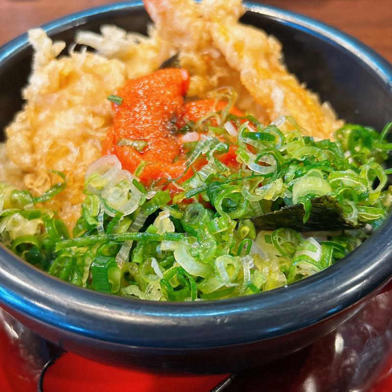 明太ネギ天丼(天丼あさひ 茶屋町新御堂店)