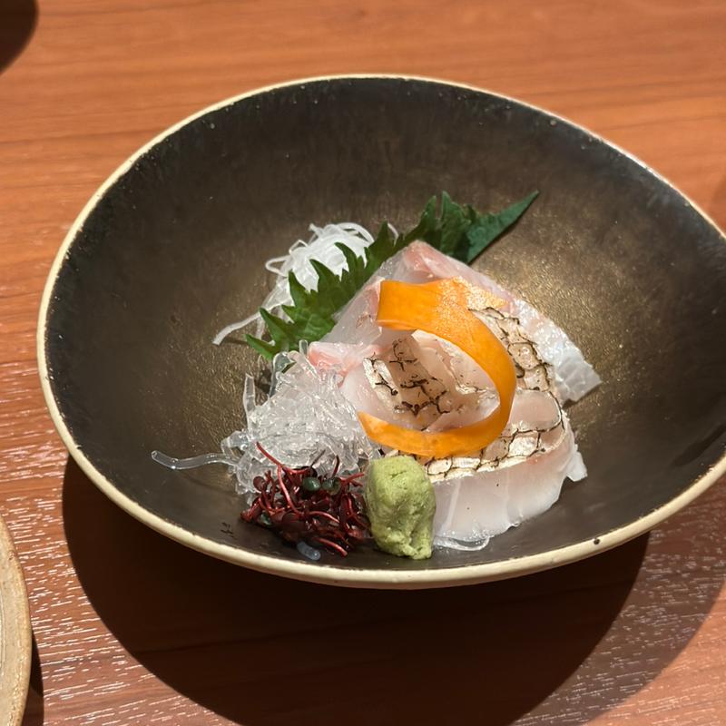 活けタイ昆布〆(坐松本)