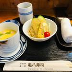 茶碗蒸しとサラダ_寿司ランチ