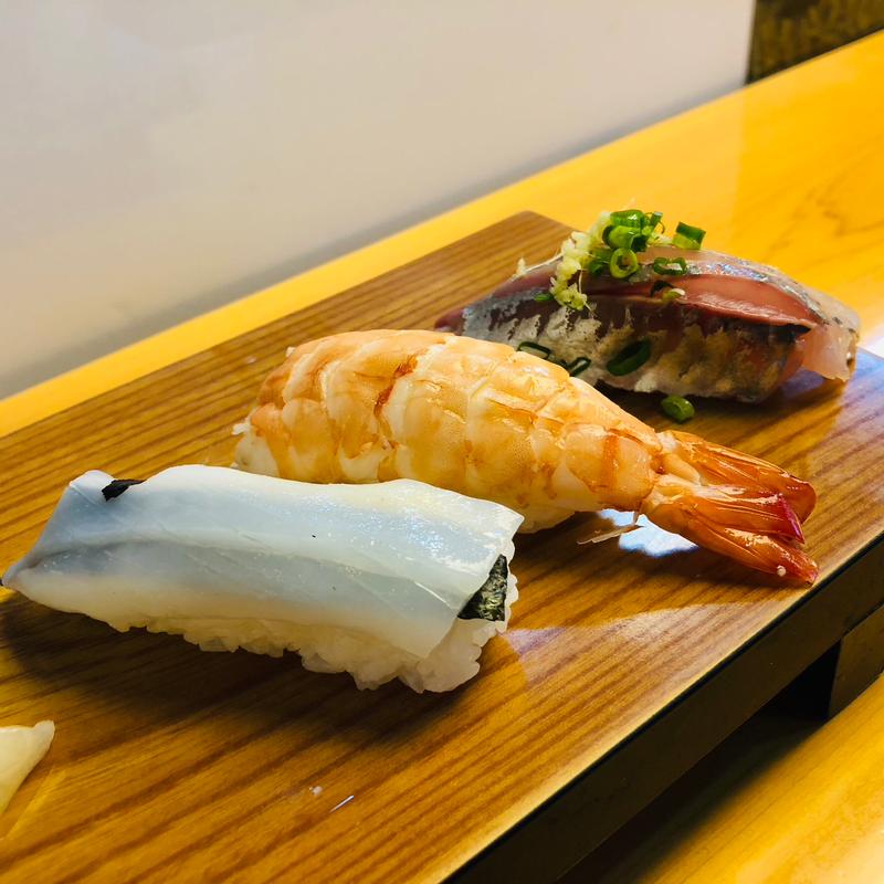 ヤリイカ、赤海老_寿司ランチ(亀八寿司 )