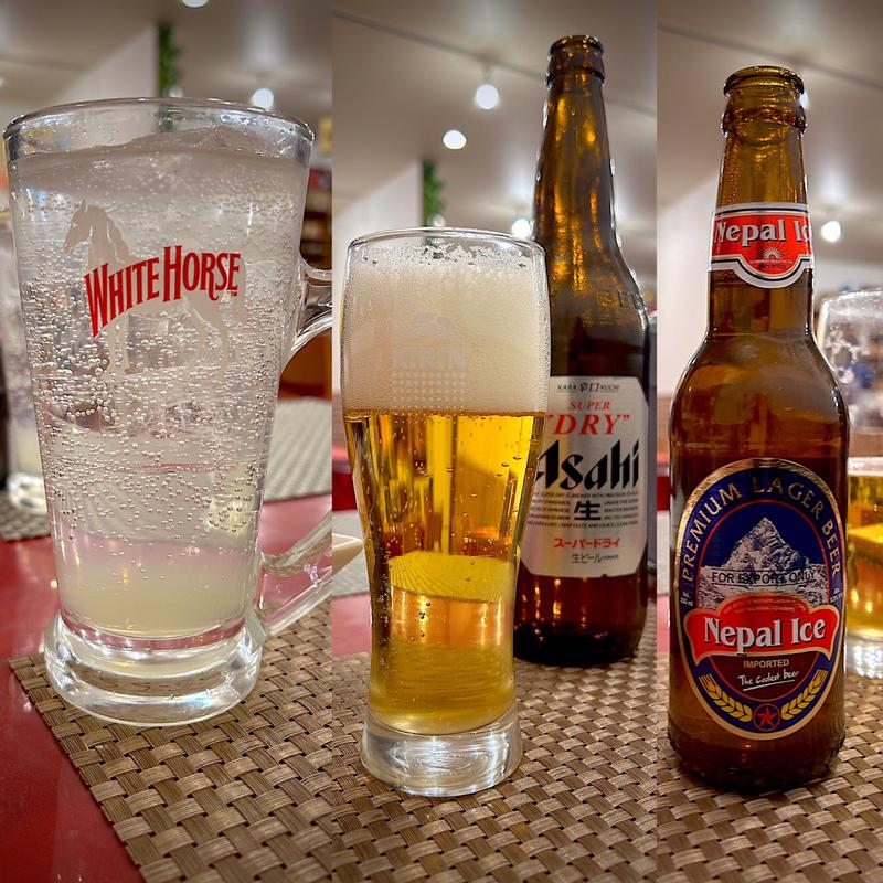 レモンサワー、アサヒ瓶ビール 大、ネパールアイス(エベレスト 仙台駅前店)
