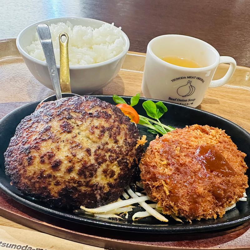 和牛ハンバーグ和牛ミンチカツセット(津の田ミート イオンモール橿原店)