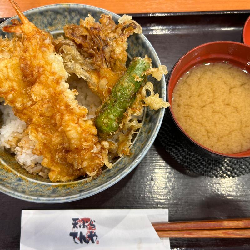 海老と穴子の天丼(天ぷらてんや 川越野田店)