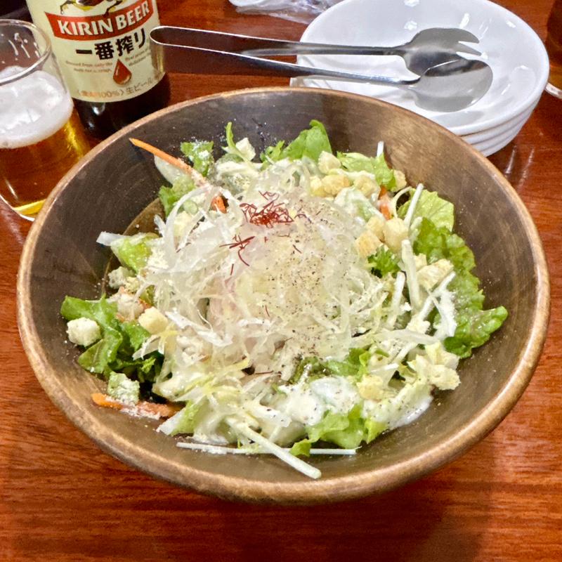 温玉シーザーサラダ(らーめん居酒屋 響)