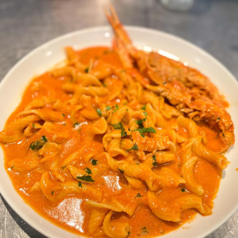 パスタセット 手長海老のトマトクリーム(Vinoteca Messina)