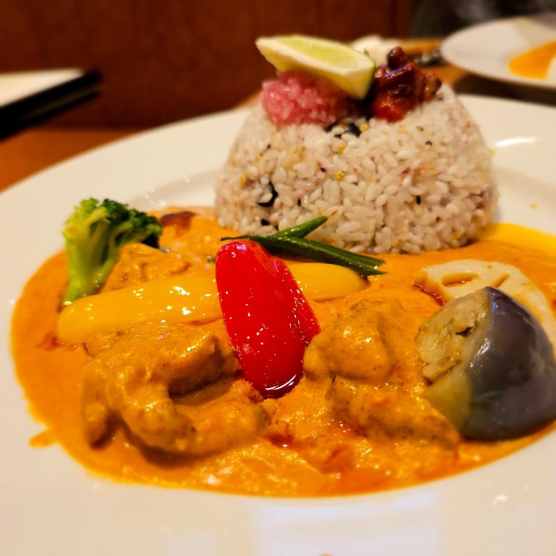 豆乳トマトローストチキン　たっぷり野菜(カレー専門店 はまやカレー 横浜ランドマークプラザ店)