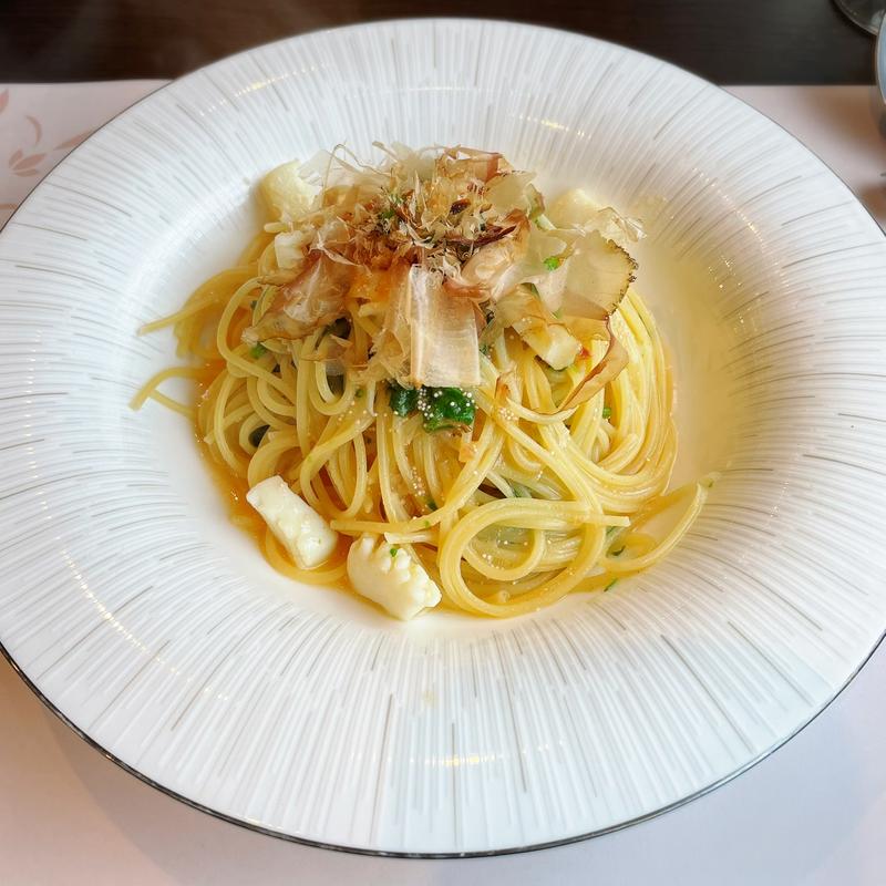 イカと菜の花のガーリックパスタ(ILContadino(イルコンタディーノ))