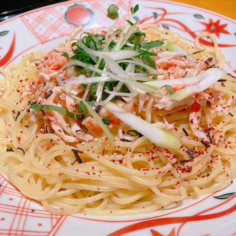 鶏ささみと梅じそ昆布(洋麺屋五右衛門 新宿アルタ店)