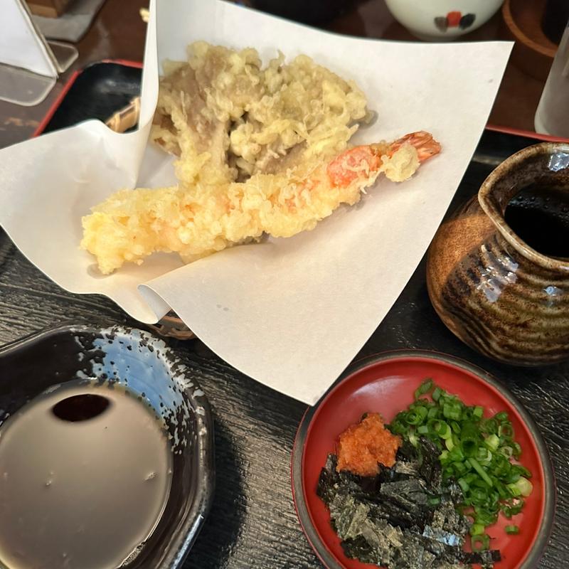 海老天と舞茸天(いいづか・出雲そば )