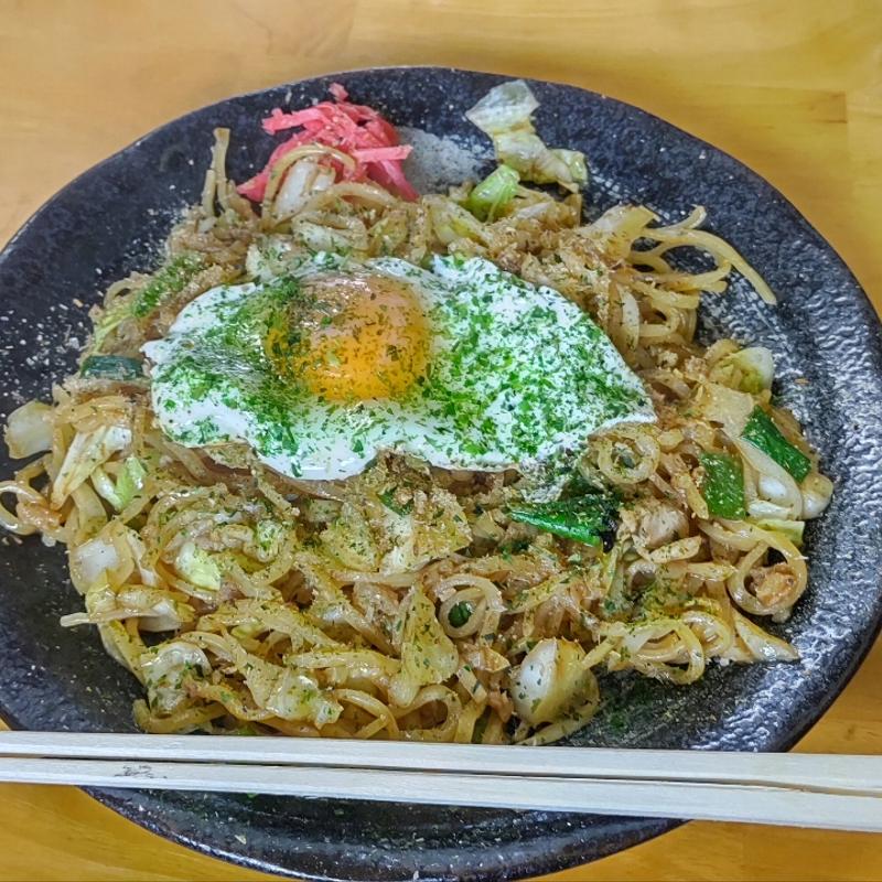 肉焼きそば玉子トッピング(天神橋 )