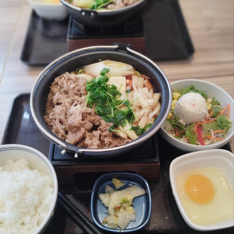 牛鍋すき定食(吉野家 溝の口店)