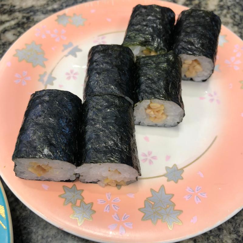 納豆巻き(回転寿司 森田(1F))