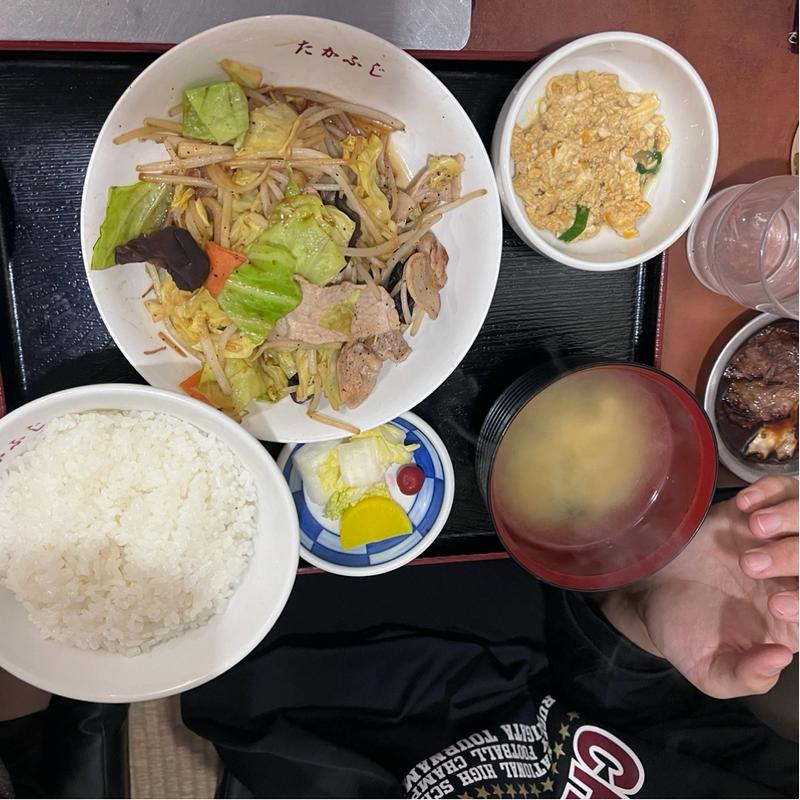 野菜炒め定食(たかふじ )