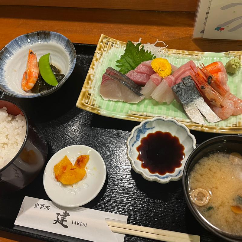 刺身定食 上(食事処 建)