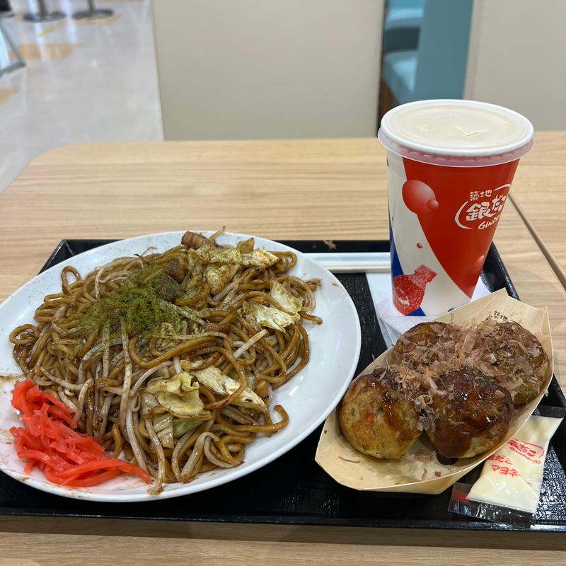 たこ焼き焼きそばセット(築地銀だこ)