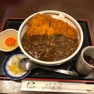 カツカレー丼(そば処　まる栄)