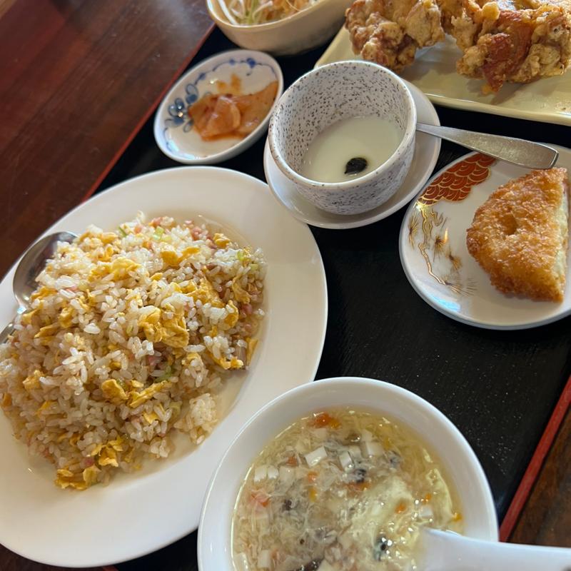 炒飯唐揚げセット(中国食彩 渓泉 白子店 （ケイセン）)