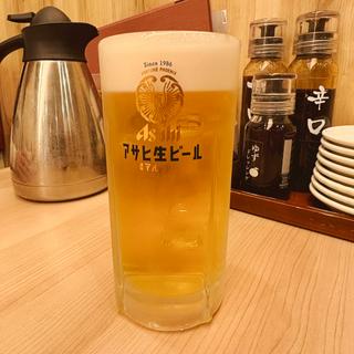 アサヒ生ビール通称マルエフジョッキ(とんかつ神楽坂さくら五反田店)