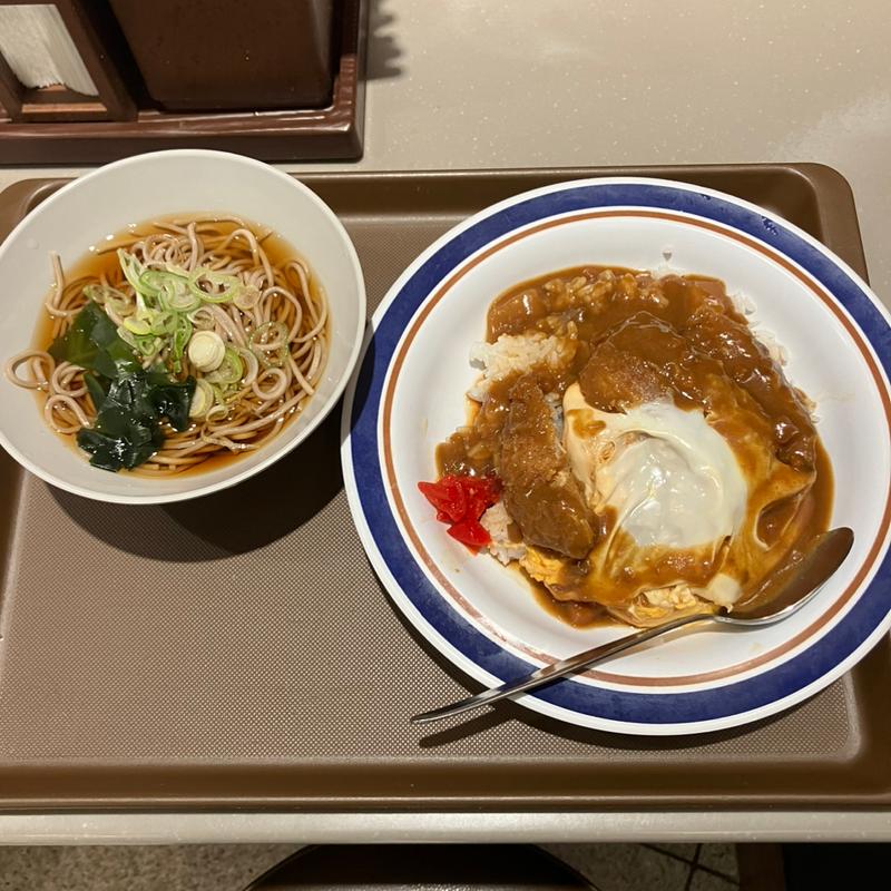 カレーカツ丼セット（ミニそば）(名代 富士そば 赤坂店)