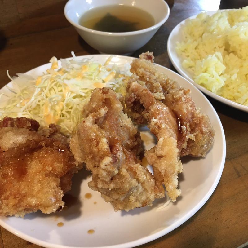 からあげ3個定食(DUBSTA)