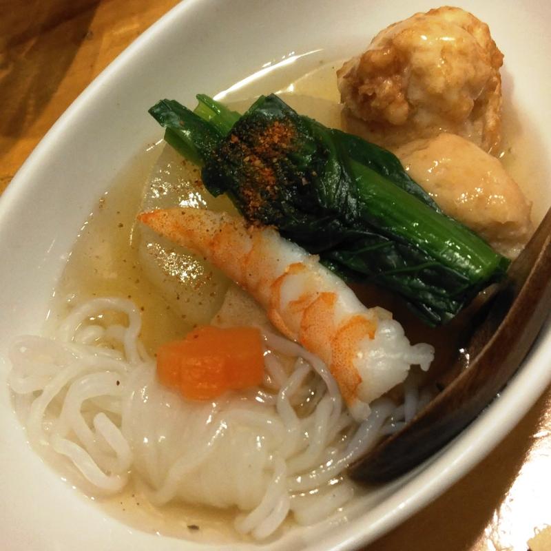 鶏つくねと煮卵の菊花あん(利久 一番町やなぎ町店 )