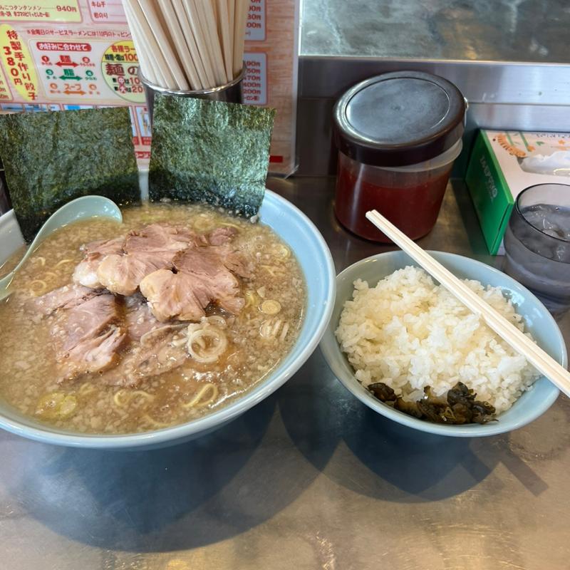 チャーシュー麺大盛　ライス(ラーメンショップ 新守谷店)