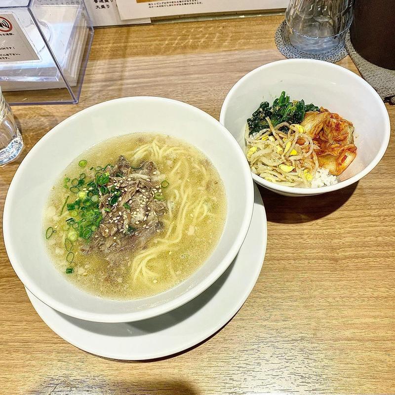 牛テール塩Soba近江牛Ver.ナムルご飯付き並盛り(鶏Soba Toraや)