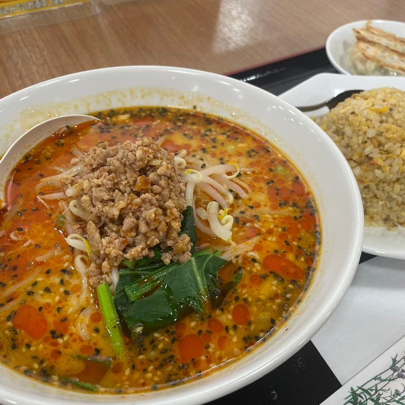 担々麺と餃子と小チャーハン(横浜中華 華星)