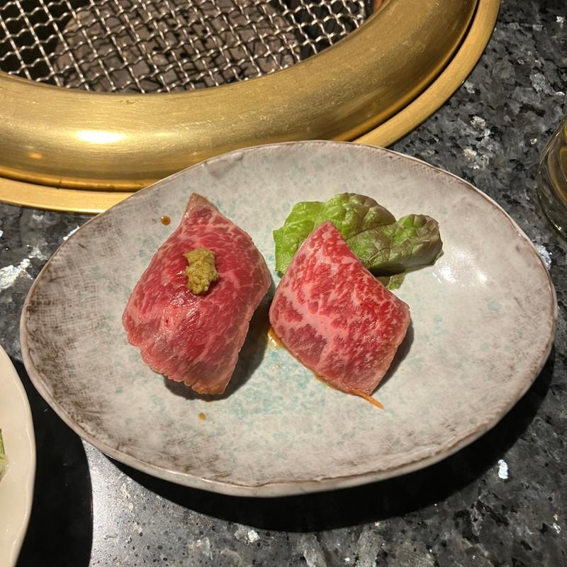前沢牛にぎり(赤坂伝統の老舗焼肉店 草の家)