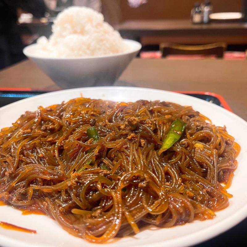 日替わり定食A：麻婆春雨　大盛り(龍驤)