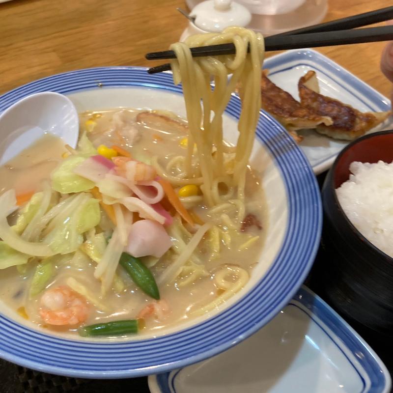 長崎ちゃんぽんミニ+餃子3個セット(リンガーハット 多摩ニュータウン店 )