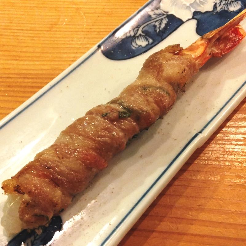 海老の豚巻き(晩酌と晩御飯 ちょうつがひ)