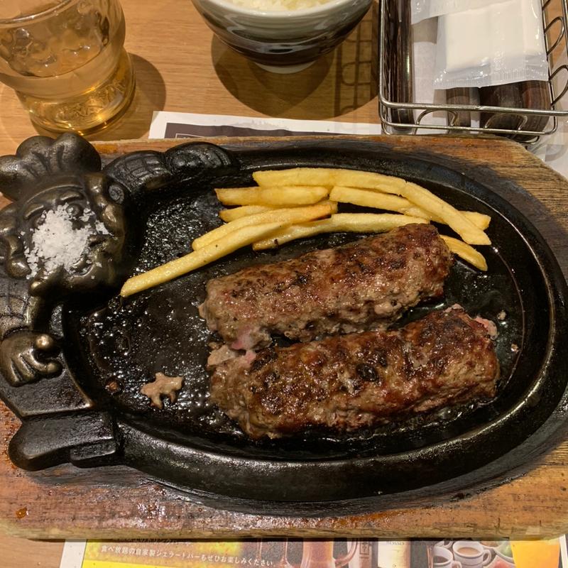 ブロンコおじさんのこだわり炭焼きがんこハンバーグ(ステーキハウス ブロンコビリー伊丹池尻店)