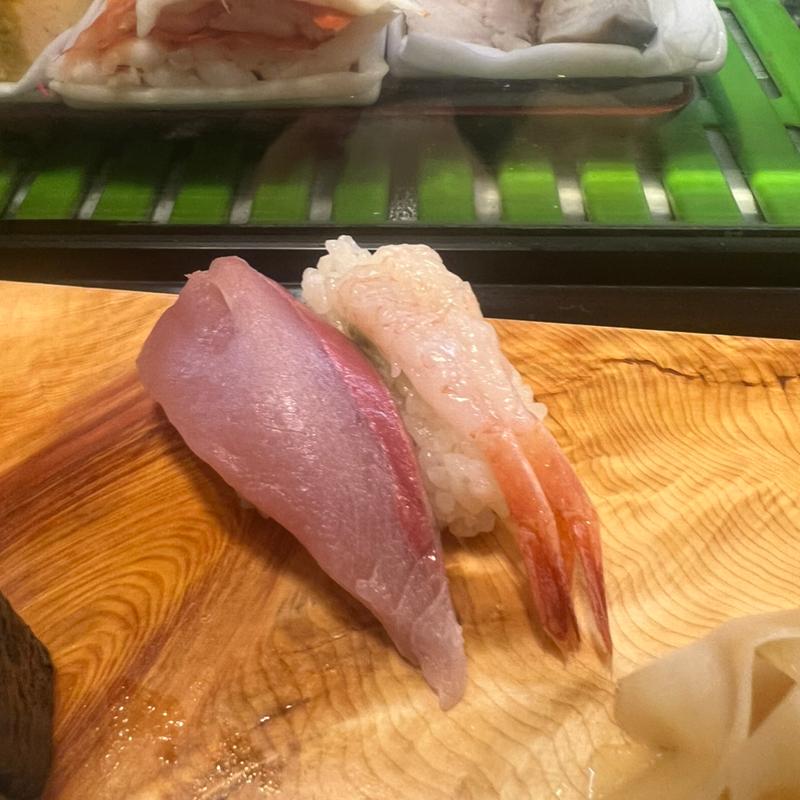 はまち＋甘えびの握り(や台ずし白子駅前町)