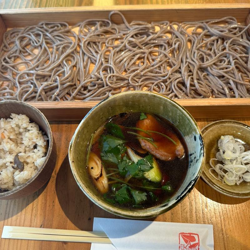 鴨つけそば(板蕎麦 香り家 広島大手町店)