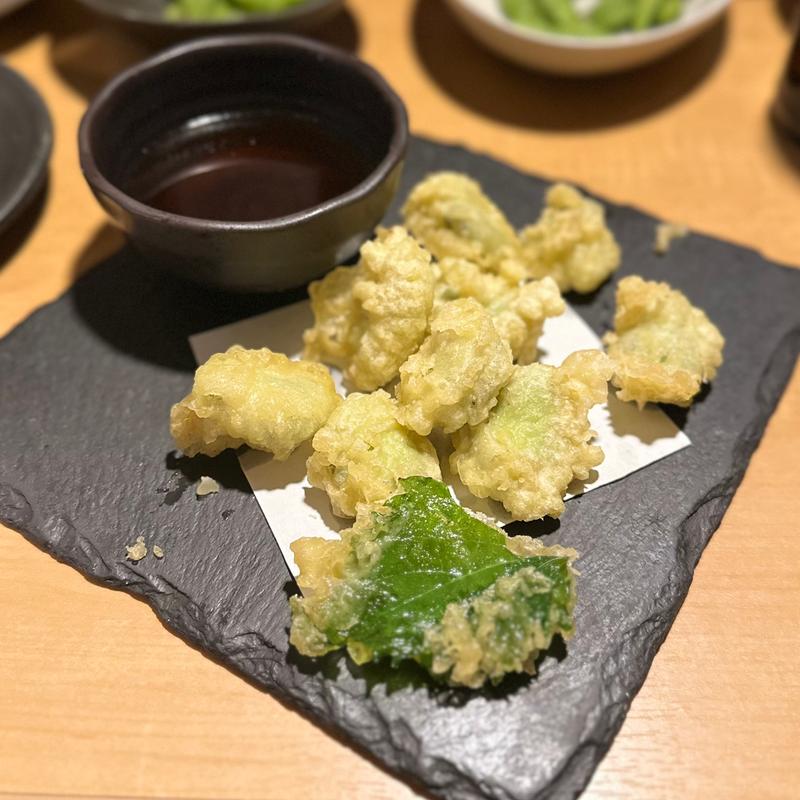 そら豆の天ぷら(どや)