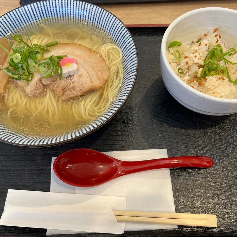 鯛塩らぁ麺　鯛めし(鯛塩そば　灯花　木更津アウトレット店)