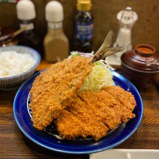 鯵かつとロースカツ定食(とんかつ マ メゾン 東桜店 （MA MAISON）)