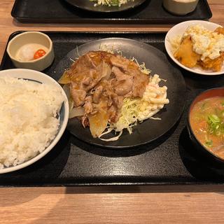 生姜焼き&チキン南蛮定食(野郎めし 海老名店)