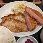 生姜焼き&ハムカツ定食(ダイニングレストラン ベリエール)