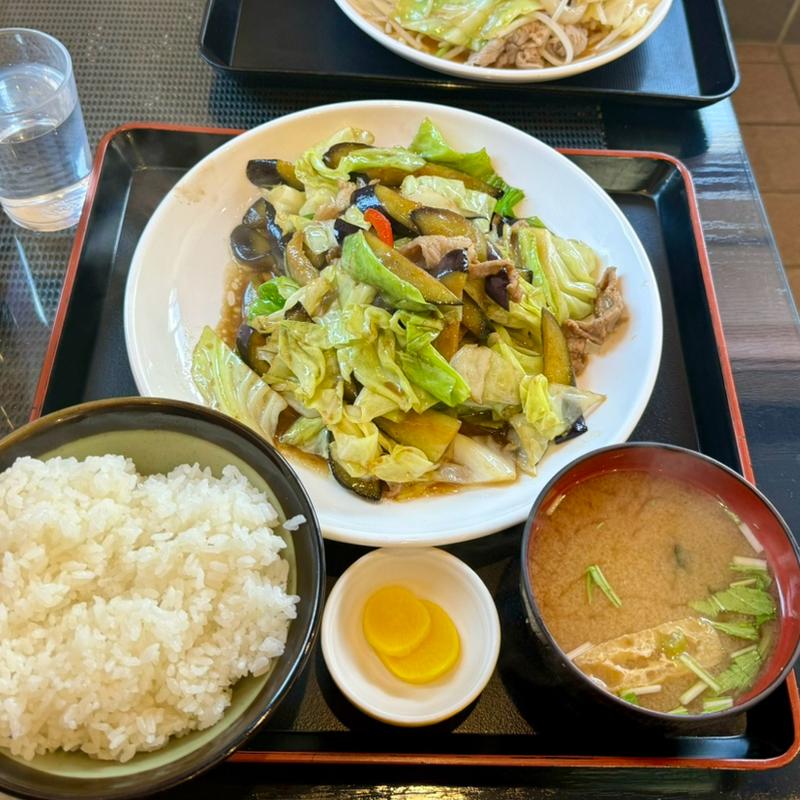 肉キャベツなす味噌炒め定食(えのもと食堂)