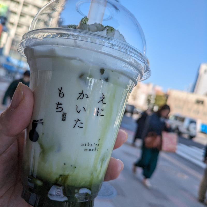 わらびラテ(えにかいたもち築地店)