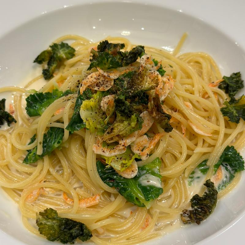 桜えびとプチベールのクリームパスタ(アル マンドリーノ )