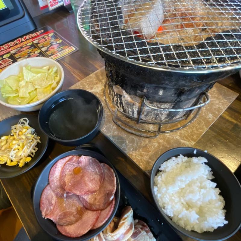 カルビ・牛タン定食160g(七輪焼肉 安安 港北センター北店)