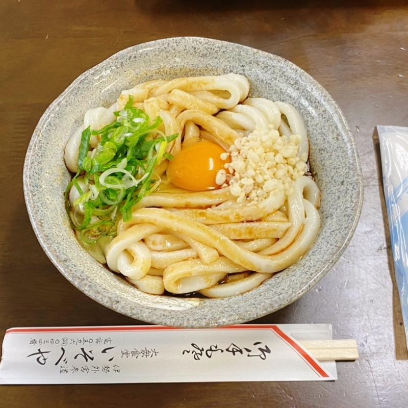 ぶっかけ玉子うどん(いそべや )