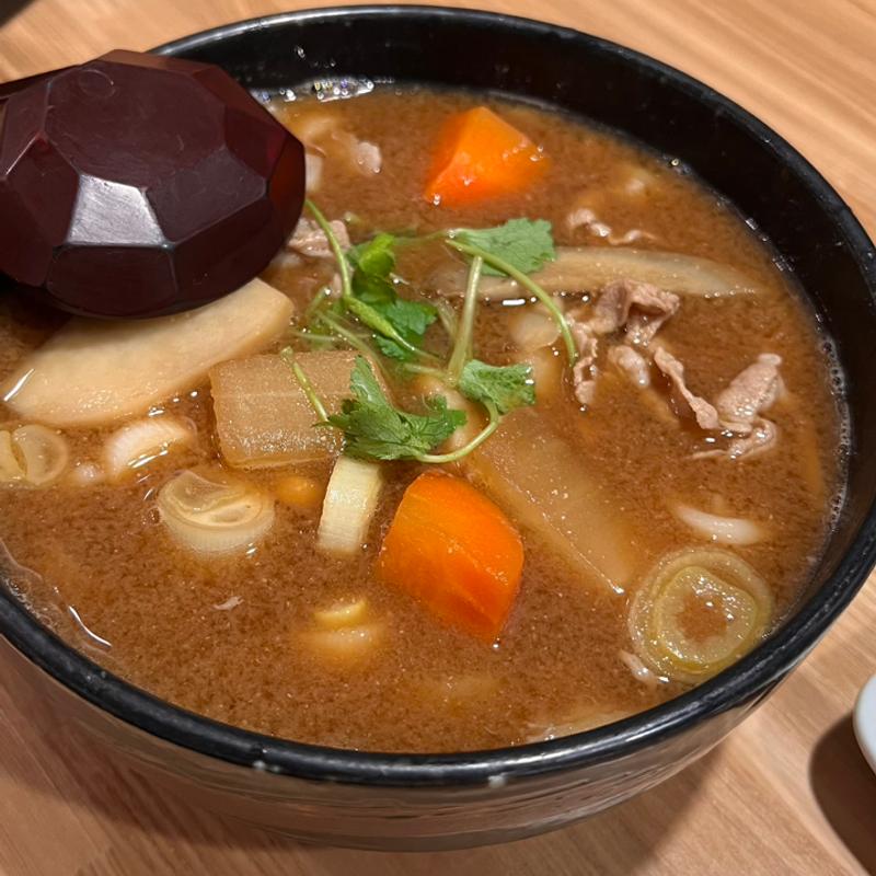 味噌けんちんうどん(細打うどん 竹や 浅草橋店)