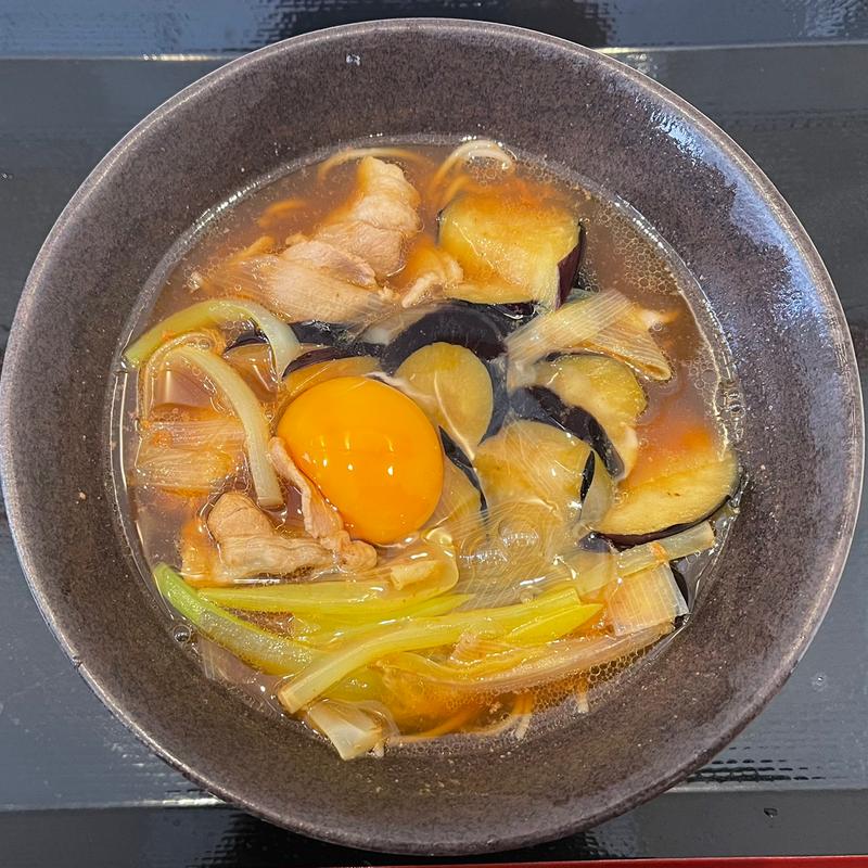 肉茄子そば(ゆで太郎もつ次郎 名古屋住吉店)