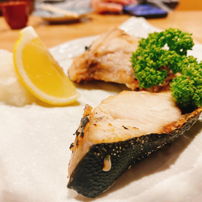 カンパチのかま塩焼き(細打うどん 竹や 浅草橋店)
